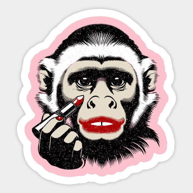 Pretty Monkey Sticker by JSnipe